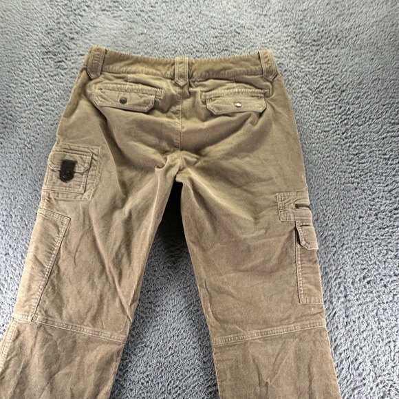 Lauren Ralph Lauren Pant Womens 12 Beige Cotton Corduroy Cargo Straight Utility - Picture 6 of 10